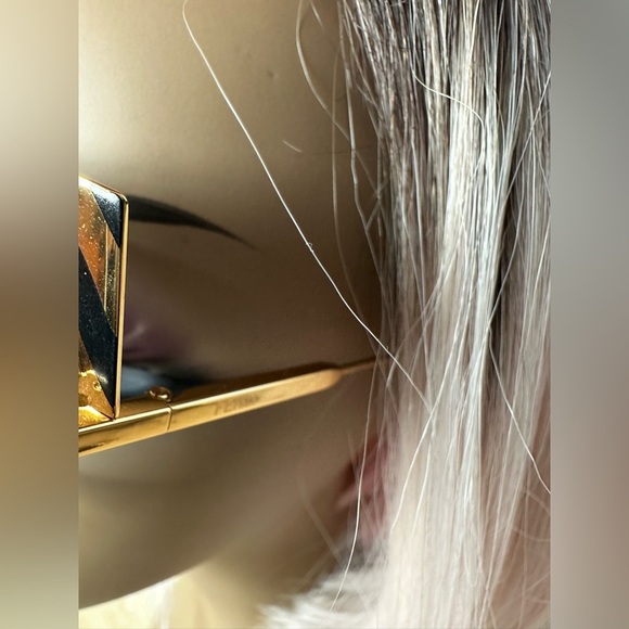 Fendi Stylish Gold Sunglasses case included main image 8